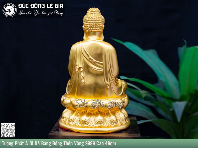 Tượng Phật A Di Đà Dát Vàng 9999 Cao 48cm- TPHATADIDA.05