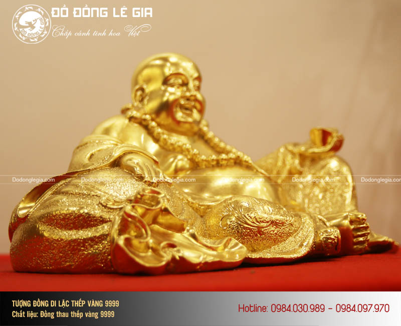Tượng Phật Di Lặc thếp vàng 9999