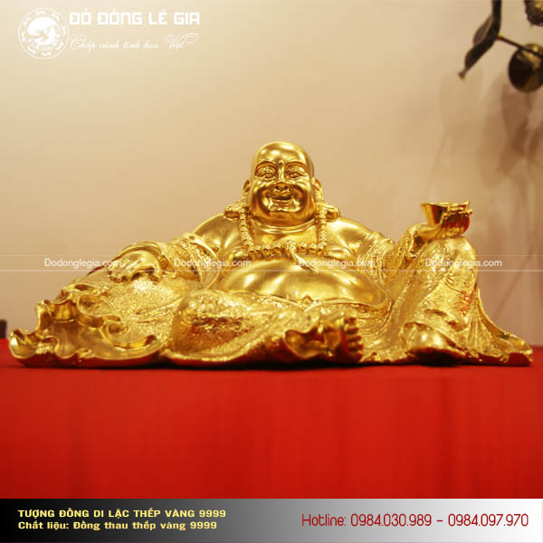 Tượng Phật Di Lặc thếp vàng 9999