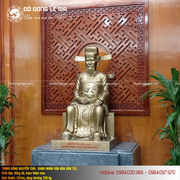 Đúc tượng đồng Nguyễn Trãi 1m07