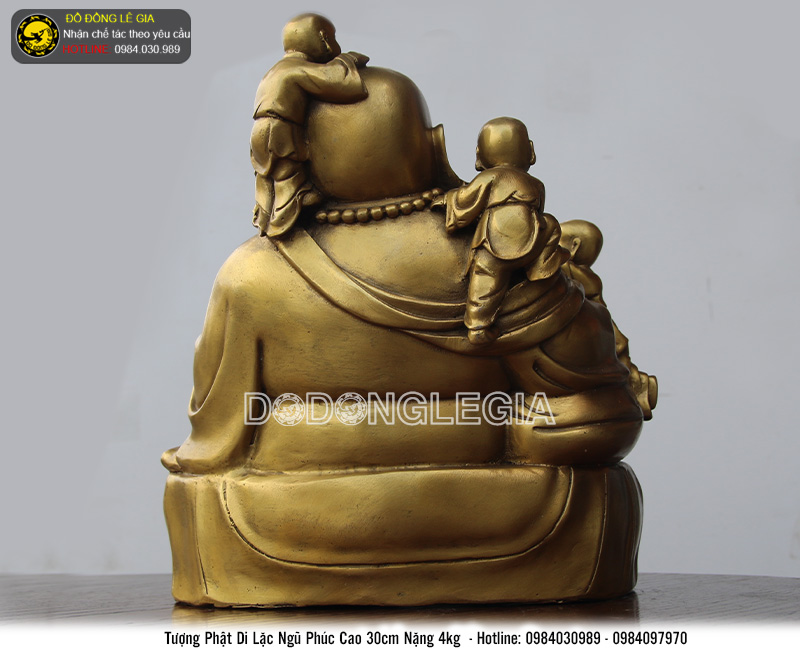 Tượng Phật Di Lặc Ngũ Phúc cao 30cm