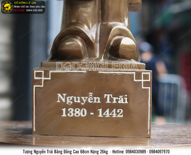 Tượng đồng Nguyễn Trãi cao 68cm
