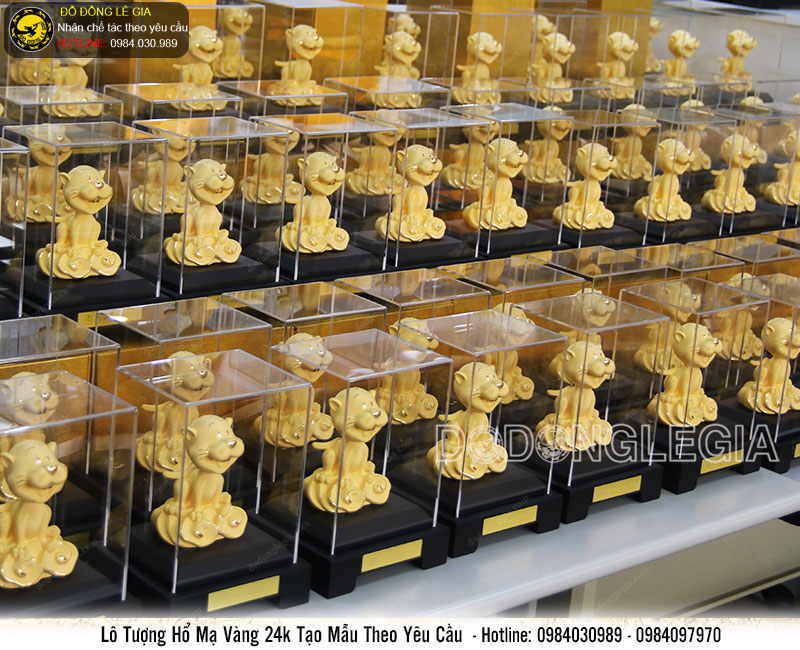 Lô tượng hổ mạ vàng 24k đặt theo yêu cầu