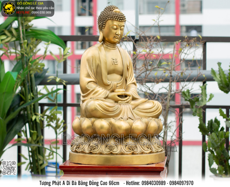 Tượng Phật A Di Đà Cao 66cm