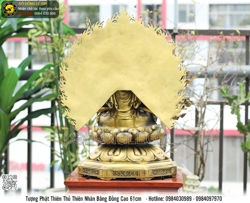 Tượng Phật Thiên Thủ Thiên Nhãn Bằng Đồng Cao 61cm